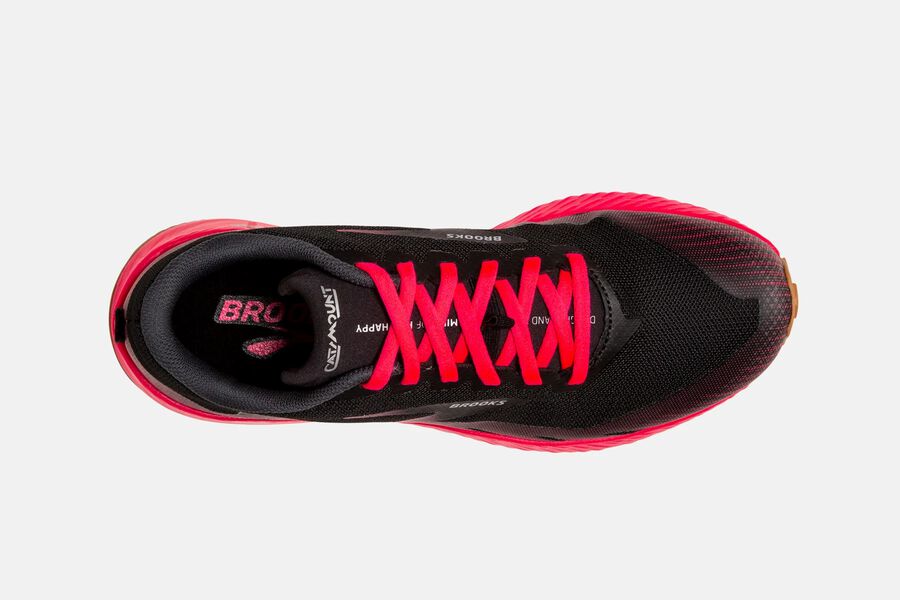 Brooks Catamount Trail Loopschoenen Dames - Zwart/Rood - 917284LJA